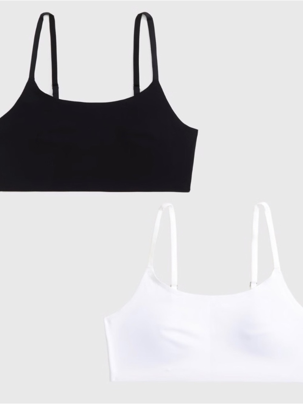 NWT Abercrombie Kids 2 Pack Seamless Bralette Bra 9 10 Tween Girl Smooth Soft